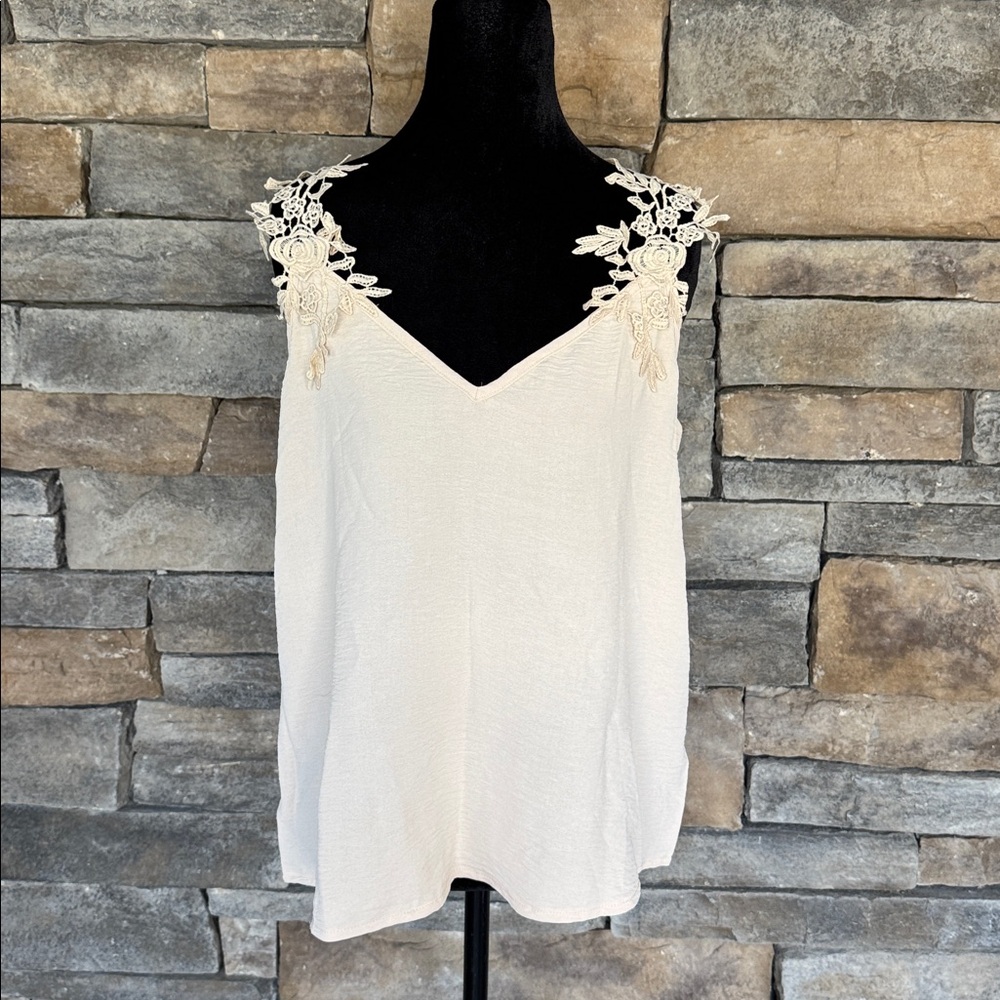 Cream Floral Lace Camisole